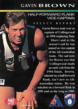 1995 Select AFL - All-Australian Team #AA2a Gavin Brown Back
